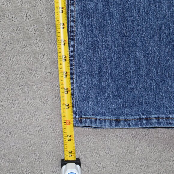 Levi's 505 Mens 36x34 Classic Original Straight Leg Blue Denim Jeans Medium Wash - Picture 4 of 6